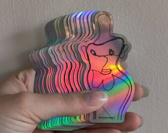 Holographic Alien Sticker