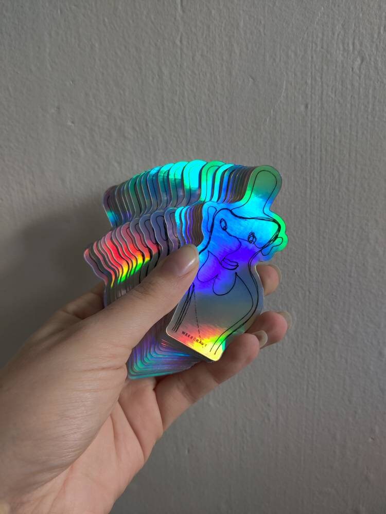 Holographic Alien Sticker - Etsy