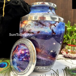 Galaxy Cremation Urn for Human Ashes: Adult Funeral Urn