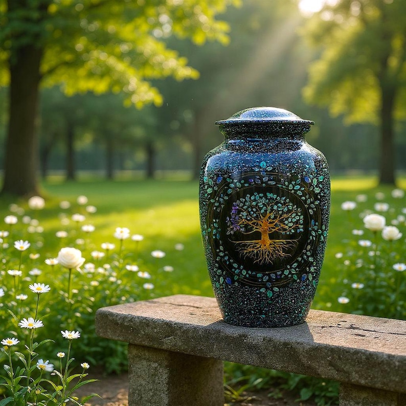 Tree of Life Cremation Urn for Human Ashes - Adult Funeral Urn - Etsy