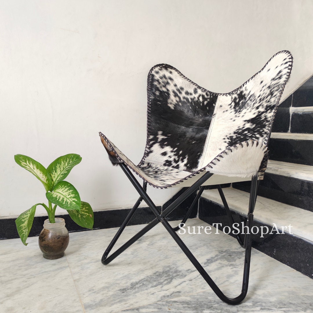 Cowhide Sling Chair - Etsy