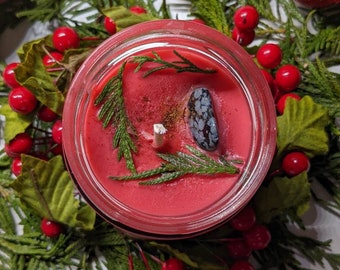 Yule Blessings Holiday Candle