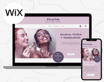 Plantilla elegante para sitios web de Wix: diseño moderno para tiendas online.