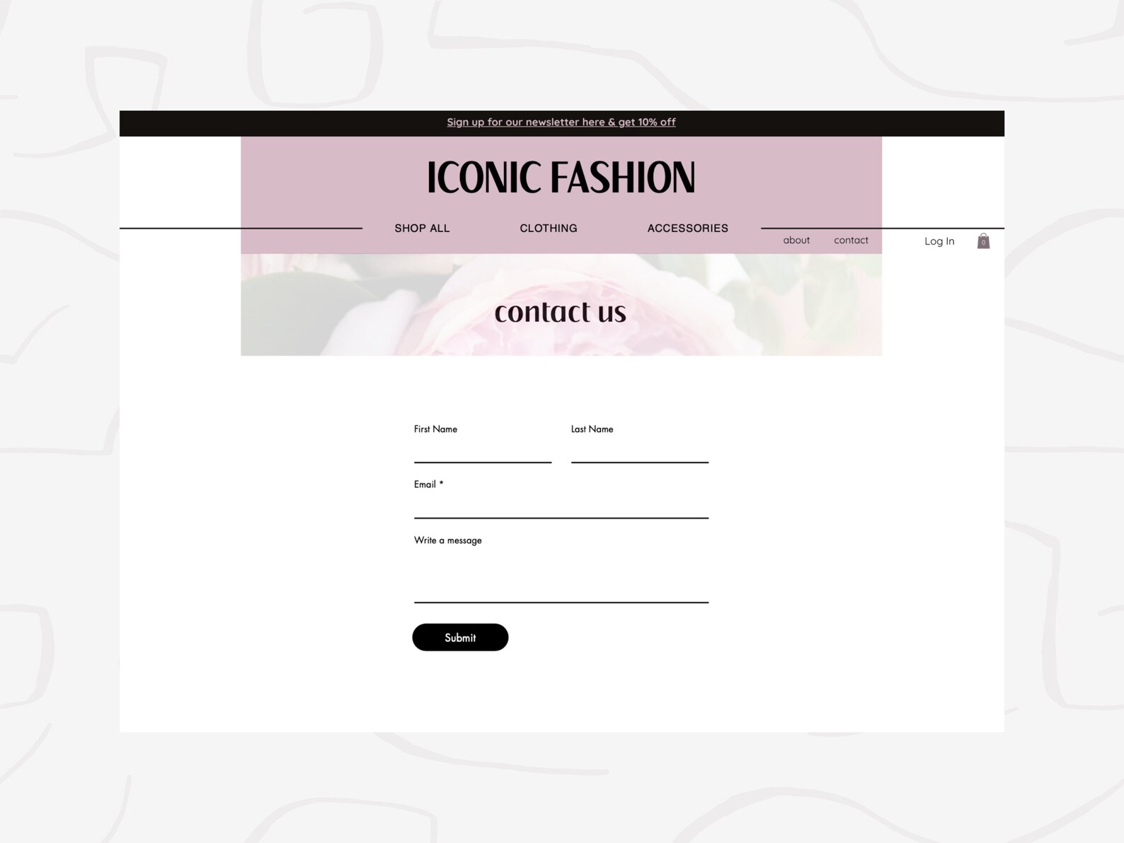 Wix Website Template Elegant & Simple Wix Shop Online Store