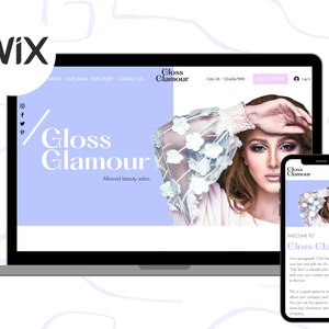 Wix Website Template with booking system - Beauty / hair salon / Wellness Site - Wix Web design - Colorful and Stylish Website - Wix Theme