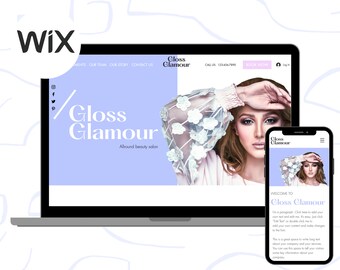 Wix Website Template – Beauty Salon, Wellness Site with Booking
