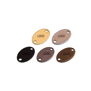 7x11  mm Custom Laser Engraved Logo,Custom Logo Tag,Metal Jewelry Tags,Jewelry Logo Charms,Brass Tags,Jewelry Label Findings