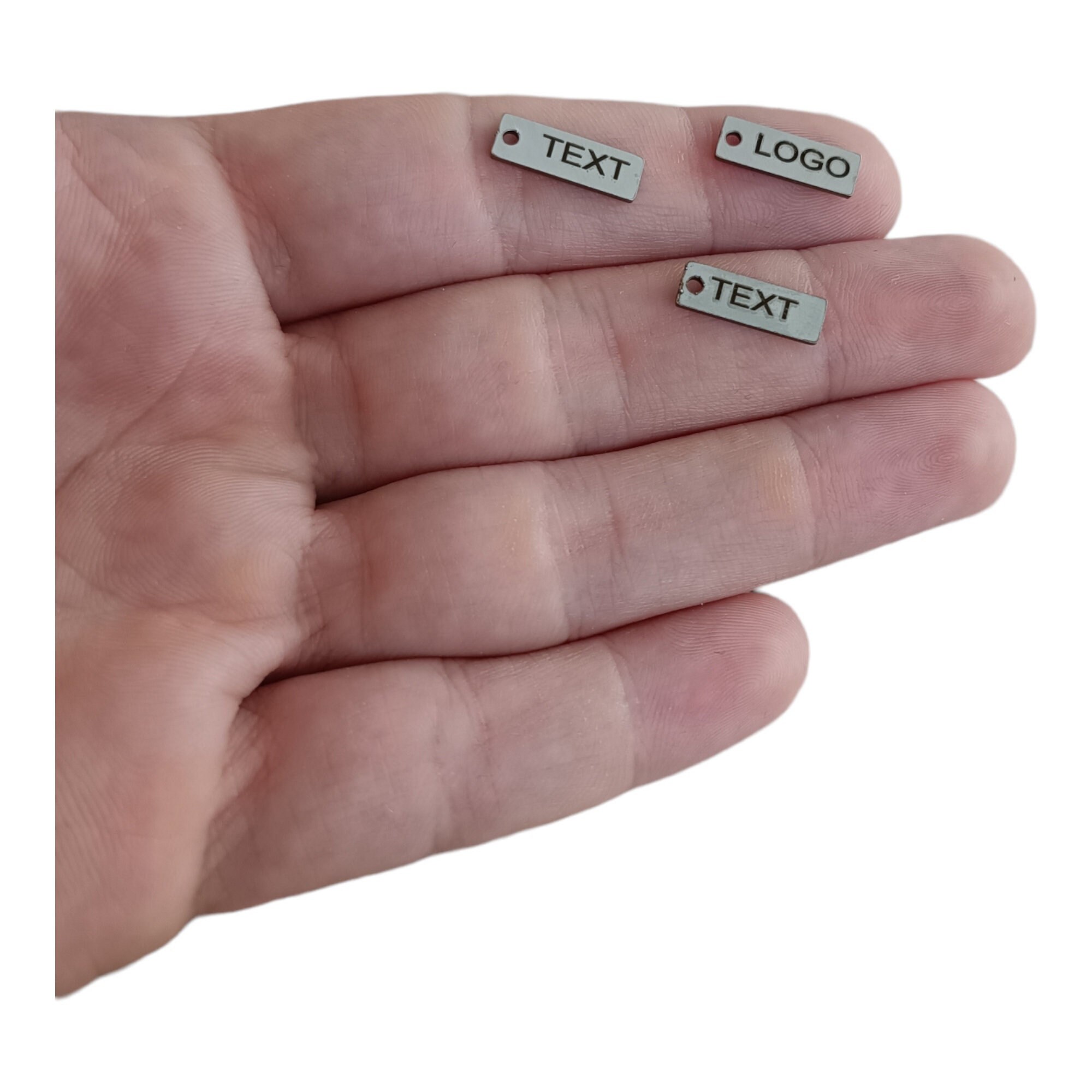 Custom Stainless Steel Mini Tag , 5x15 Mm Personalized Steel Mini Tag ...