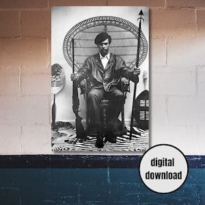 Huey P Newton Black Panther Party Member Poster Digital Download