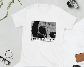 Fred Hampton Black Panther Party Black and White Picture Short-Sleeve Unisex T-Shirt