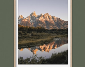 Grand Tetons Sunrise Print: Giclée Mountain Landscape Art