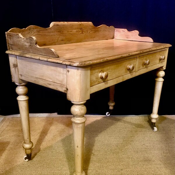 Console/Washstand table 1800’s  blonde pine