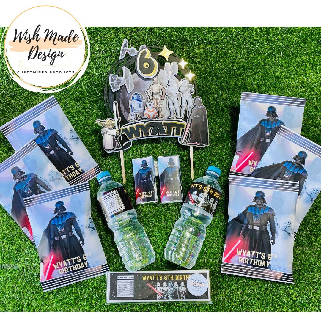 Star Wars Cake Topper Darth Vader Star Wars Birthday Star Etsy Australia