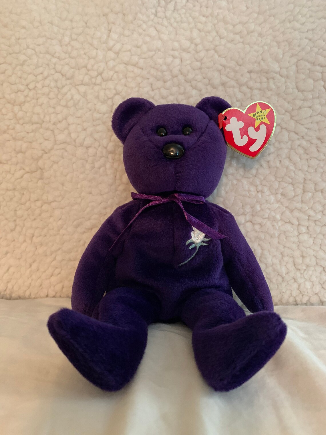 Ty 1997 Princess Diana purple bear beanie baby. MINT | Etsy