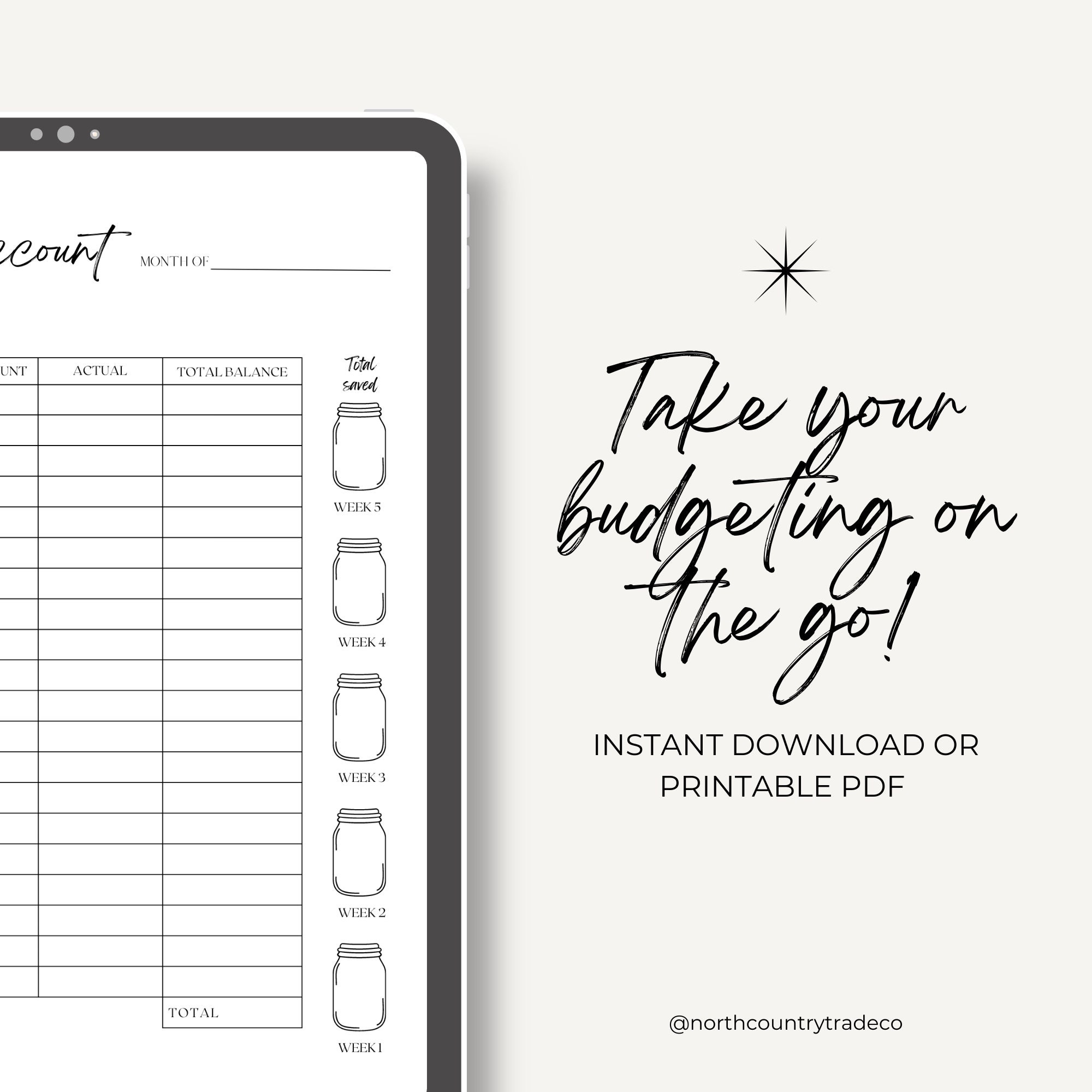 Budgeting Template Printable Budgeting Template Instant Download Budget