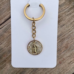 Wundertätige Medaille Schlüsselanhänger Katholischer Schutz Edelstahl religiöses Geschenk Kommunion Geschenk Rue du Bac Jungfrau Maria Weihnachten