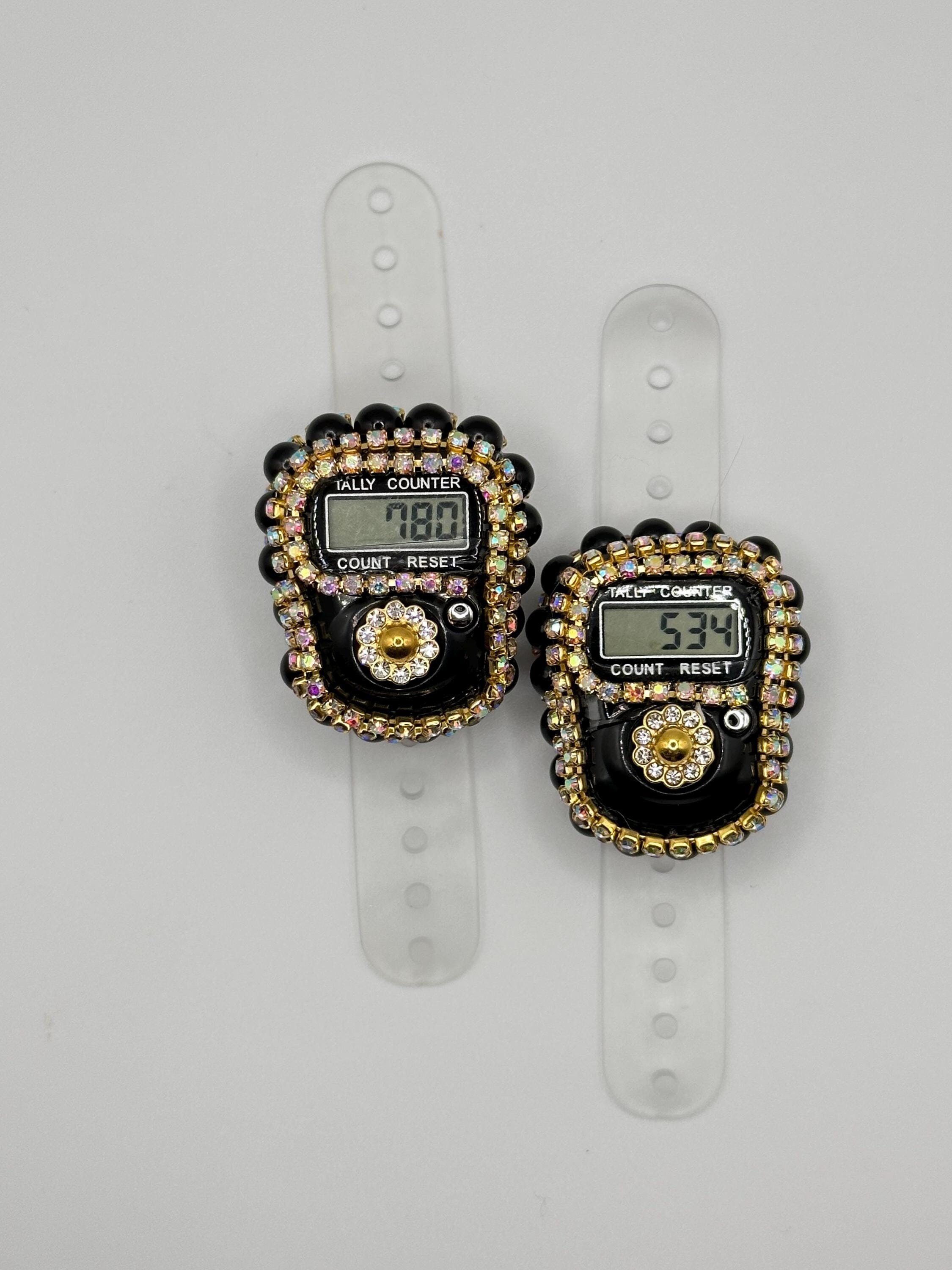 Black Digital Finger Ring Tally Counter – Portable Tasbih Counter For Knitting, Prayer, And Counting