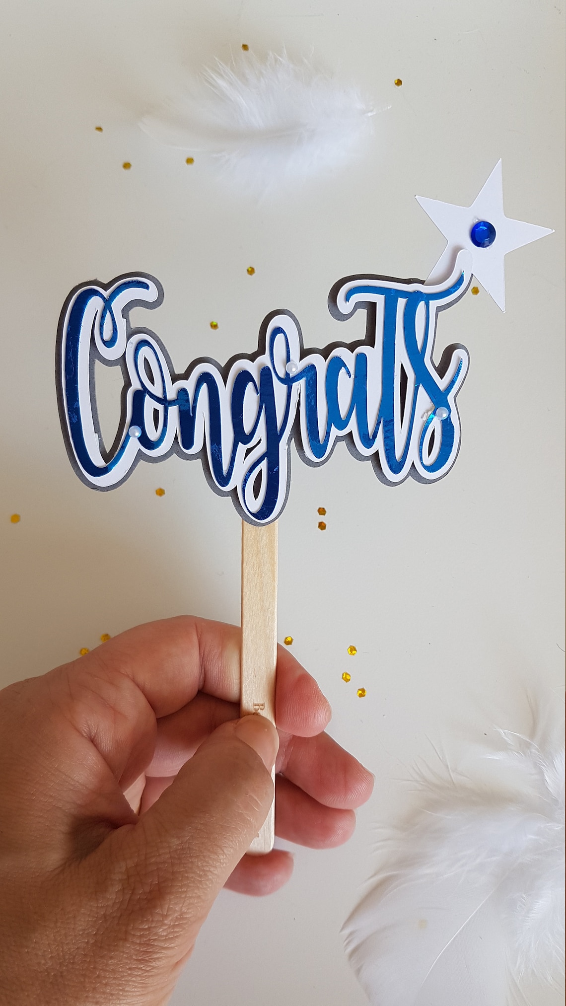 Congrats Cake Topper Custom Cake Topper. Congratulations Cake Etsy