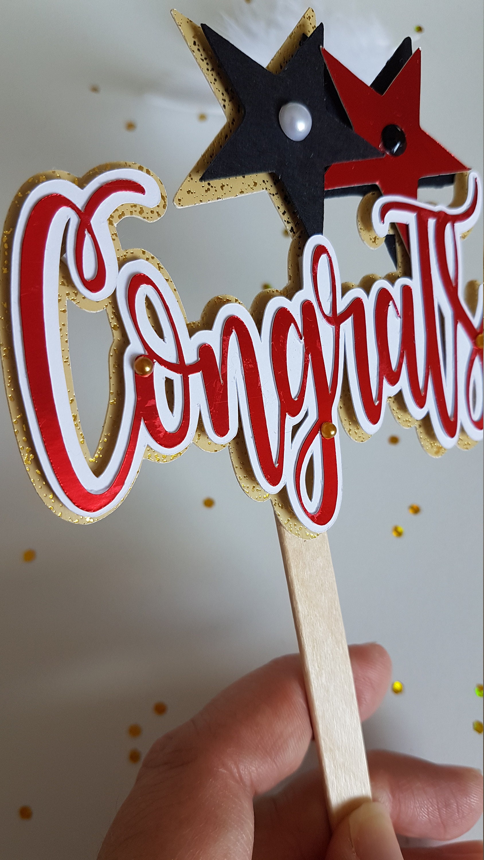 Congrats Cake Topper Custom Cake Topper. Congratulations Cake Etsy