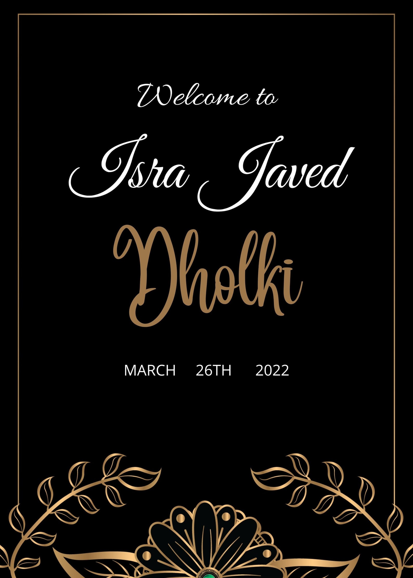 Dholki Welcome Sign Dholki Decoration Dholki Sign Sangeet Welcome Sign ...