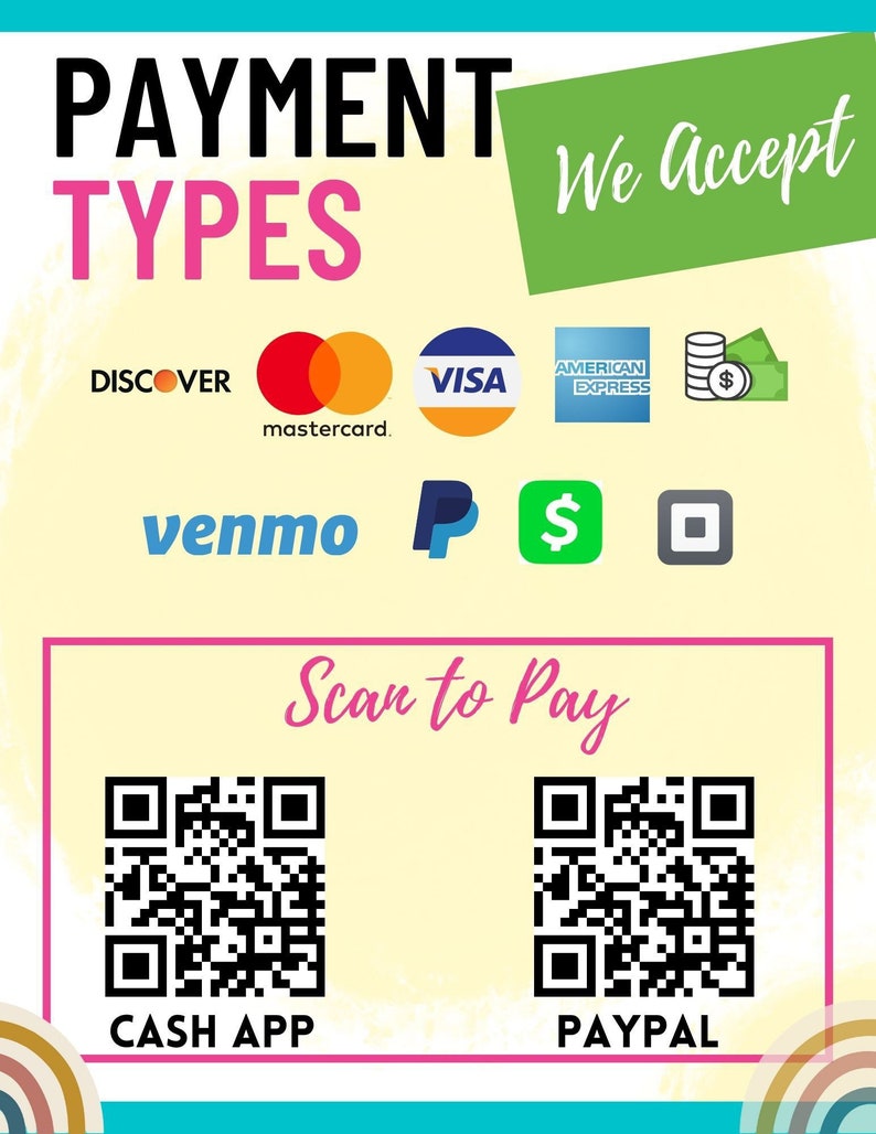 Printable Scan to Pay Sign Template Scan to Pay QR Code Etsy Printable Scan to Pay Sign Template Scan to Pay QR Code Etsy
