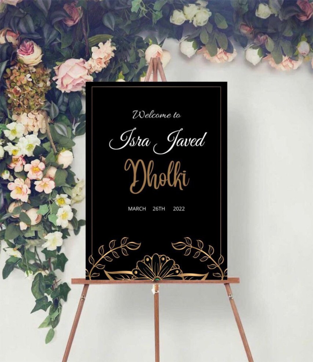 Dholki Welcome Sign Dholki Decoration Dholki Sign Sangeet Welcome Sign ...