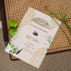 Ameen Ceremony Invitation | Ameen Invite | Ameen Mubarak Invitation | Bismillah Invitation | Editable Template  | Downloadable