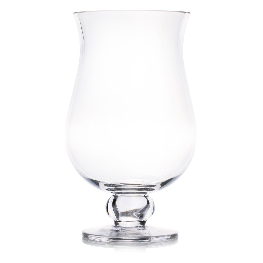 Unique Hurricane Glass Vase, 4.5 W and 8 H Clear Glass Hurricane Candle
