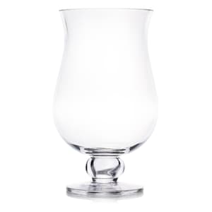 Unique Hurricane Glass Vase, 4.5" W and  8" H Clear Glass Hurricane Candle Holder Cylinder Vase for Flowers Home Wedding Centerpiece Decor