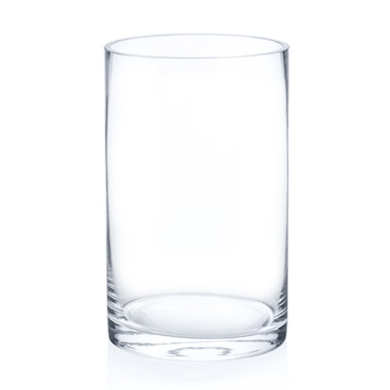 Clear Glass Cylinder Vase 6 Inches Diameter and Different Etsy