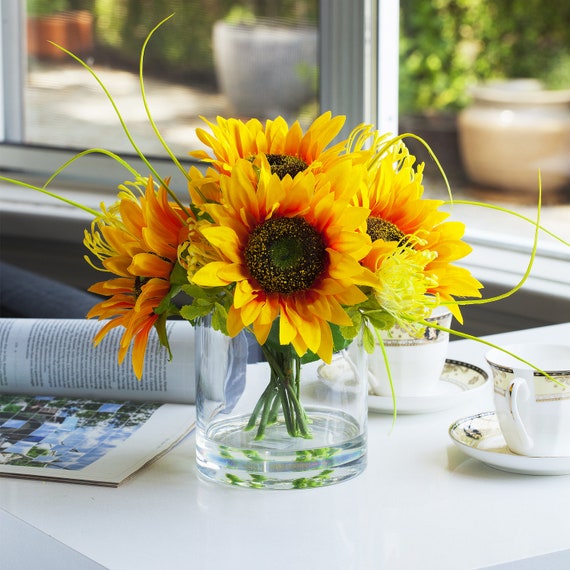 Fake sunflower arrangements deals
