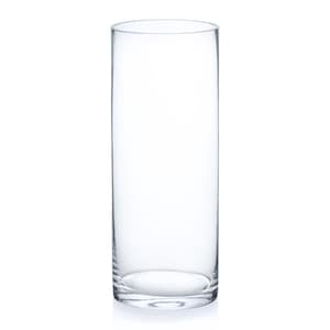 Clear Glass Cylinder Vase 4 inches Diameter and Different Height for Wedding Centerpieces, Home Office décor, Round Vase for Flowers image 1