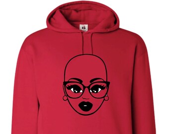 Beautiful Bald Woman Hoodie