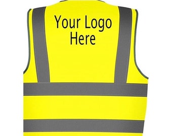 Customized reflective safety vest high visibility for businesses or runners