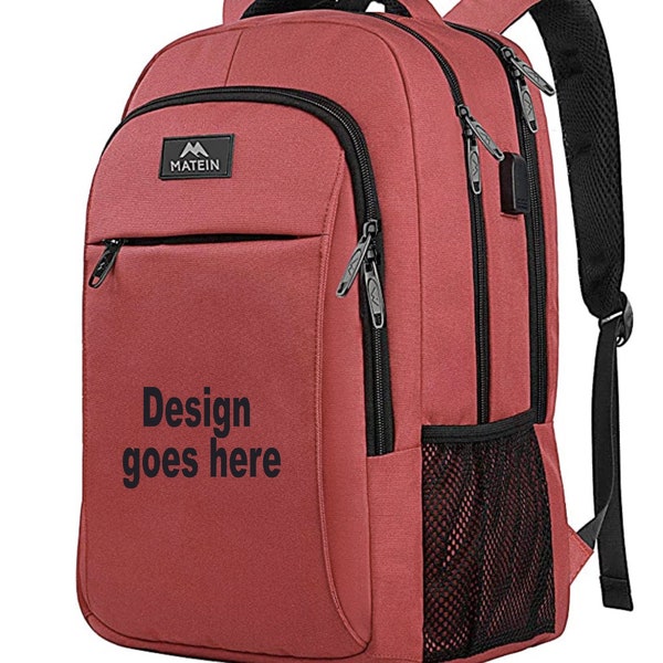 Custom Logo Laptop Backpack Etsy