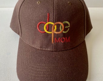 Dope Dad /Dope Mom Hat, Muliticolor 6 panel hat.  Make a great gift forMom, Dad, or grandparents