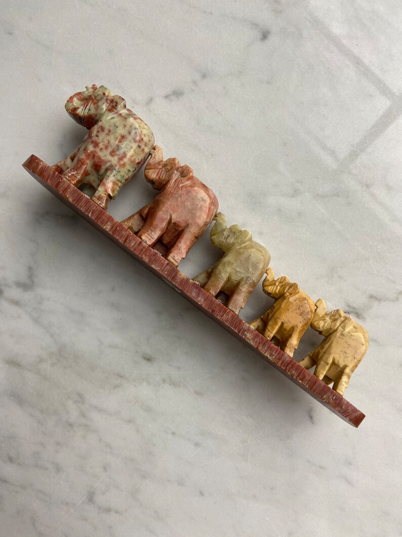 Soapstone Elephant Sculpture Etsy