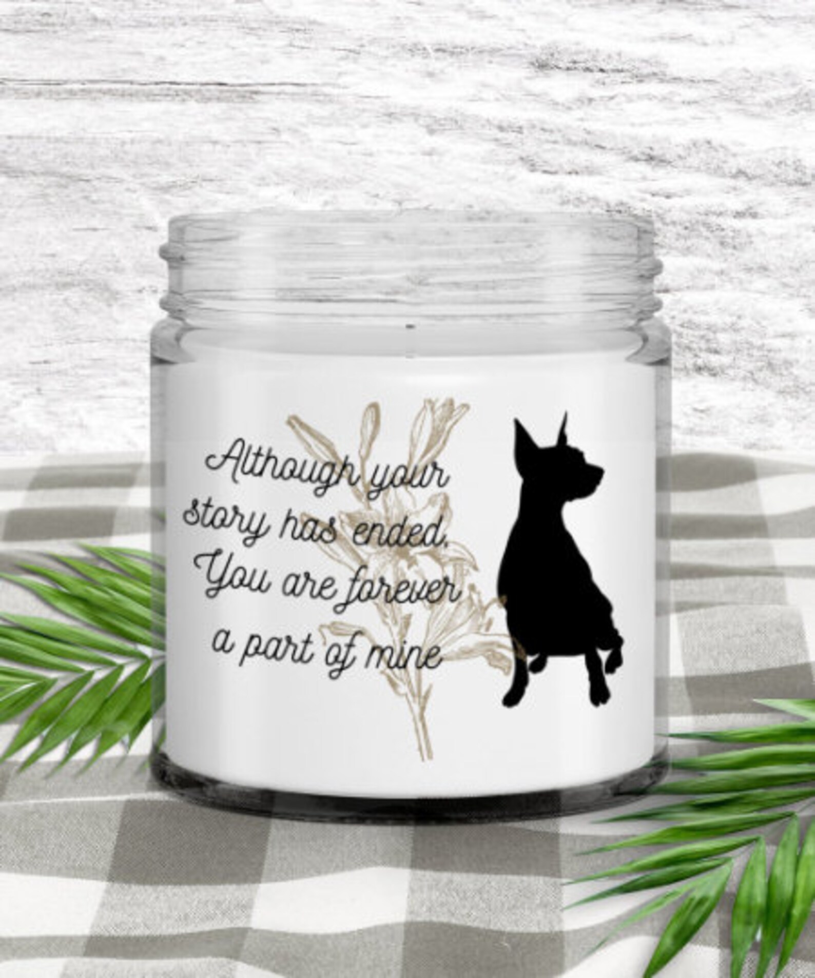 In Loving Memory Candle for Your Pet Dog Dog Memorial Candle Etsy