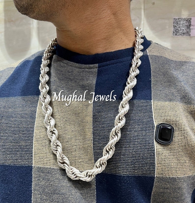 15mm Rope Chain Rope Chain 925 Sterling 