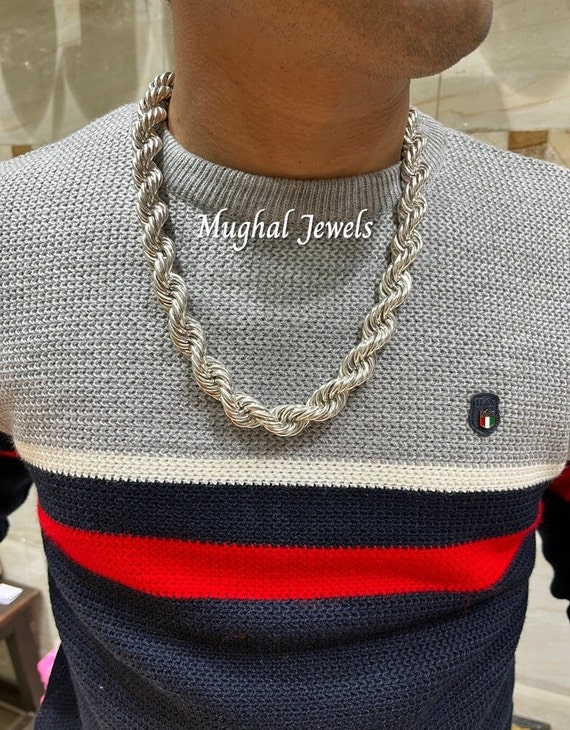20mm Rope Chain Rope Chain 925 Sterling 