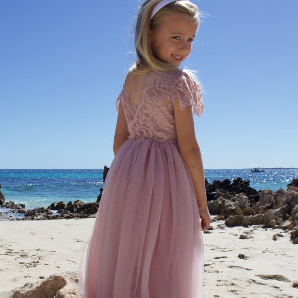 Blossom in Dusty Rose ~  Flower Girl | Party Dress