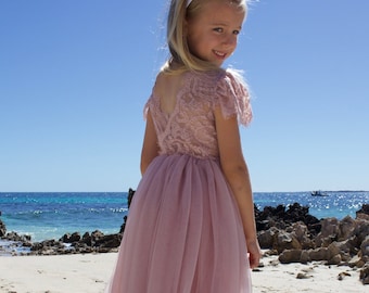 Blossom in Dusty Rose ~  Flower Girl | Party Dress