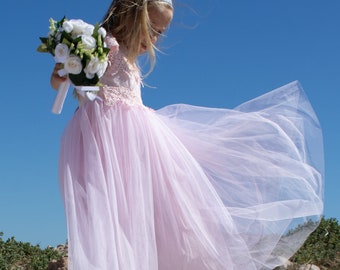 Audrey in Pink ~ Party or Flower Girl Dress