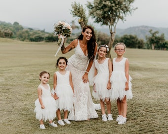 Aria in Ivory/White~ Party or Flower Girl Dress