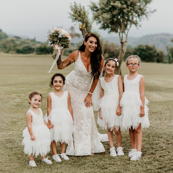 Aria in Ivory/White~ Party or Flower Girl Dress