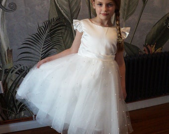 Helena in Ivory ~ Flower Girl | Ceremonial Dress