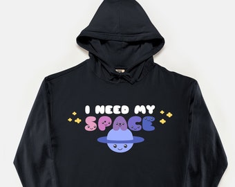 I Need My Space Comfort Colors Lightweight Hooded Sweatshirt