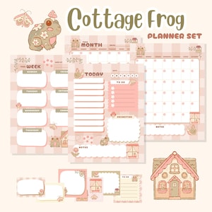 Planer Cottage Frog – urocze strony miesięczne, tygodniowe i dzienne