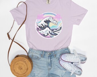 Pastel Great Wave Comfort Colors Tee
