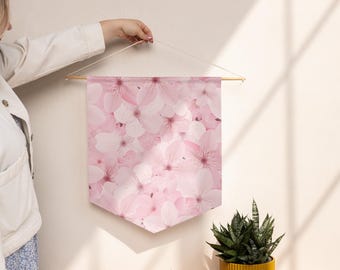 Sakura Pin Display Banner: Colorful Pastel Organizer - Durable Polyester, Laser-Cut, Wall Art for Pin Collectors